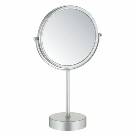 KIBI Circular Free Standing Magnifying Make Up Mirror - Brushed Nickel KMM103BN